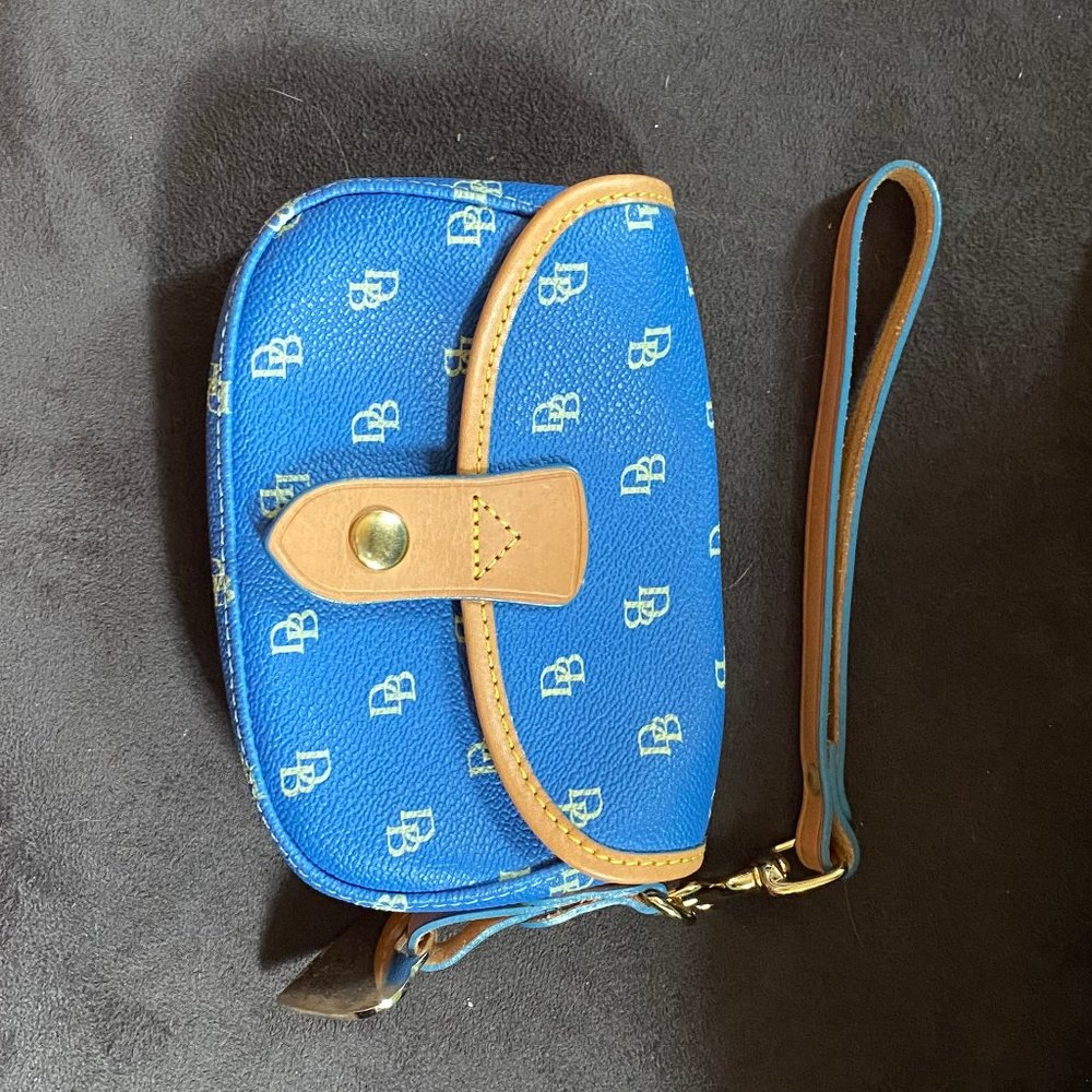 Blue Dooney and Bourke Wristlet